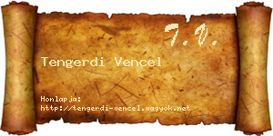 Tengerdi Vencel névjegykártya